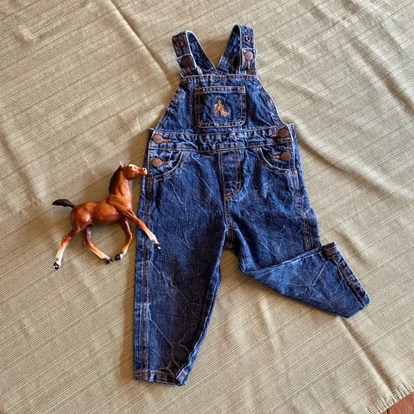 Wrangler Denim Over-alls for Baby/Toddler & Breyer Horse Set - Picture 2 of 8